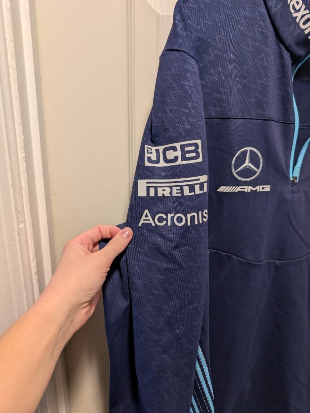 Men's Large Formula One F1 Williams Racing Quarter Zip - Picture 2 of 11